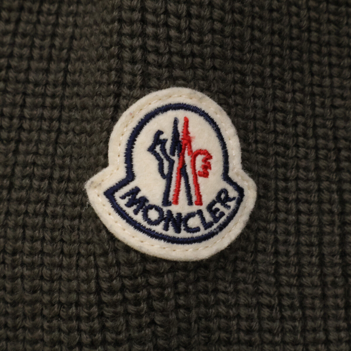 MONCLER CARDIGAN TRICOT Knit/Down Hooded Jacket Khaki Size L