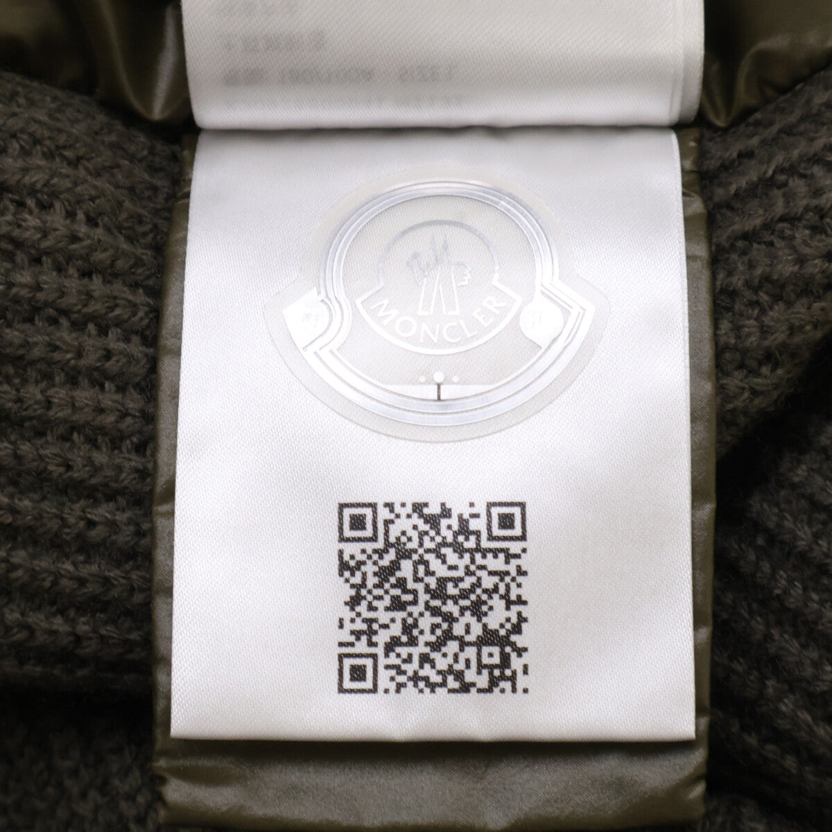 MONCLER CARDIGAN TRICOT Knit/Down Hooded Jacket Khaki Size L