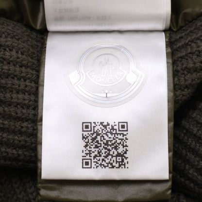MONCLER CARDIGAN TRICOT Knit/Down Hooded Jacket Khaki Size L