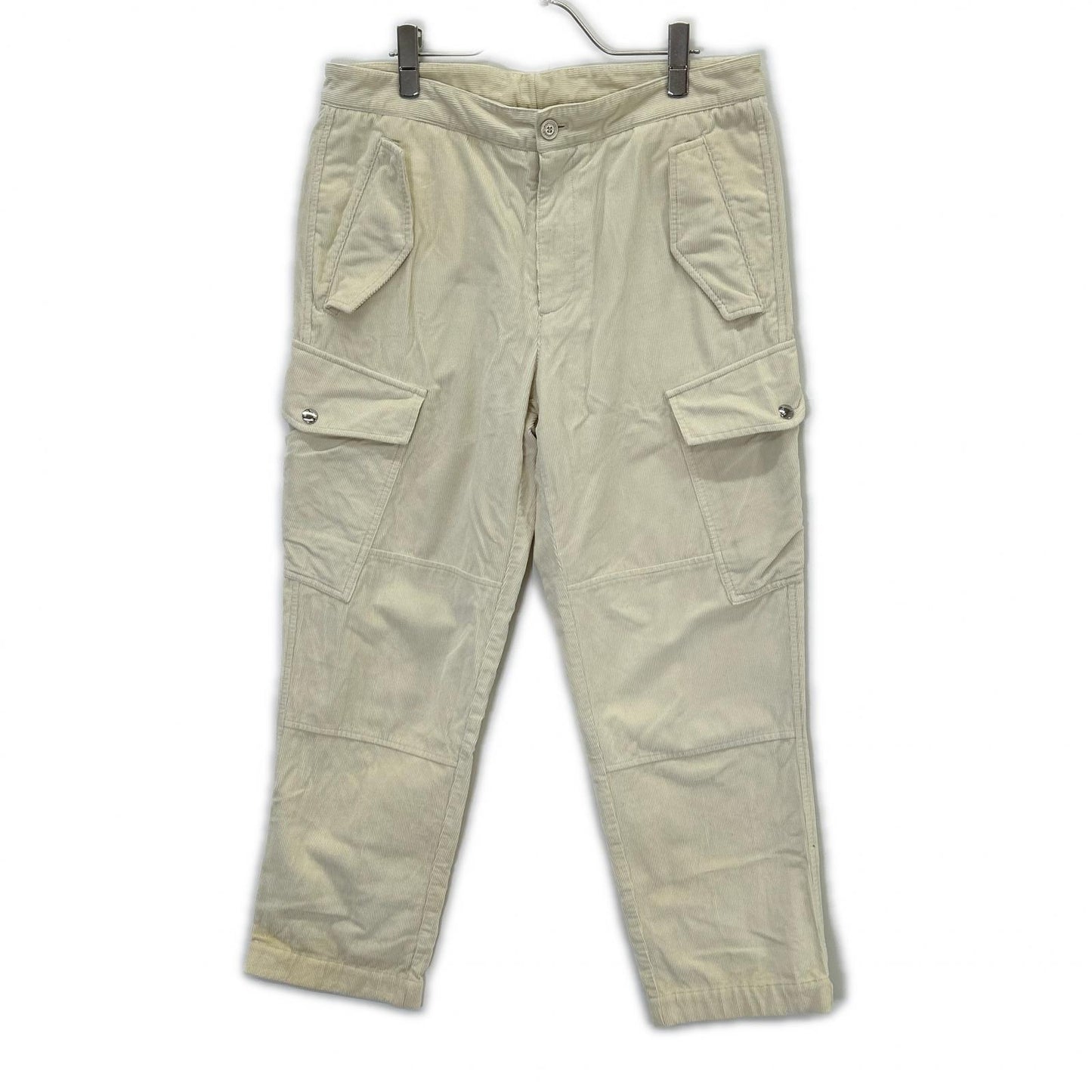 MONCLER Genius 1952 Ivory Corduroy Cargo Pants Size 46