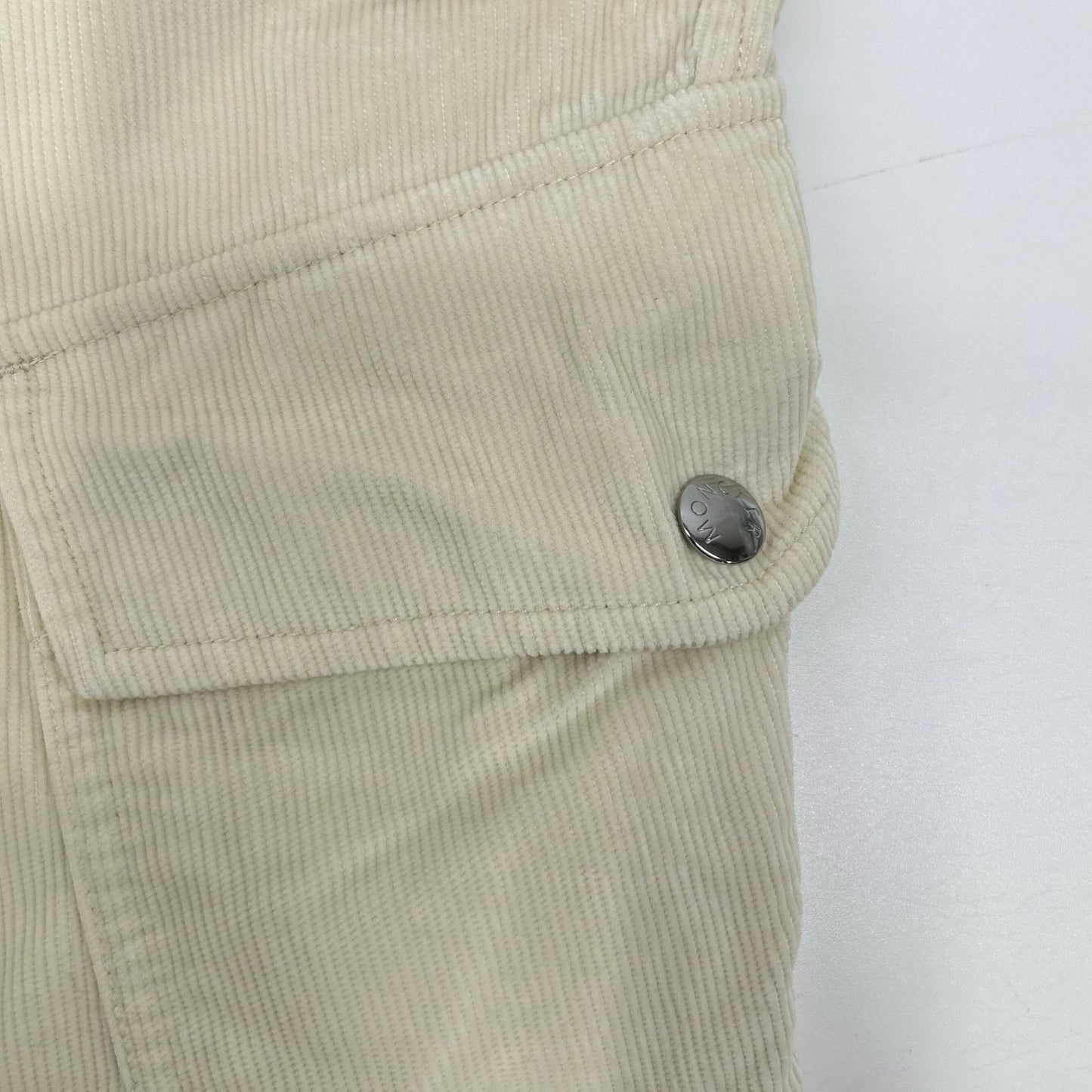 MONCLER Genius 1952 Ivory Corduroy Cargo Pants Size 46