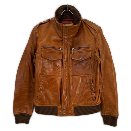 AVIREX Brown Horsehide Leather Jacket Size M