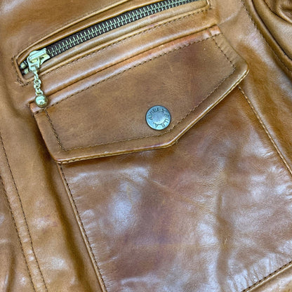 AVIREX Brown Horsehide Leather Jacket Size M