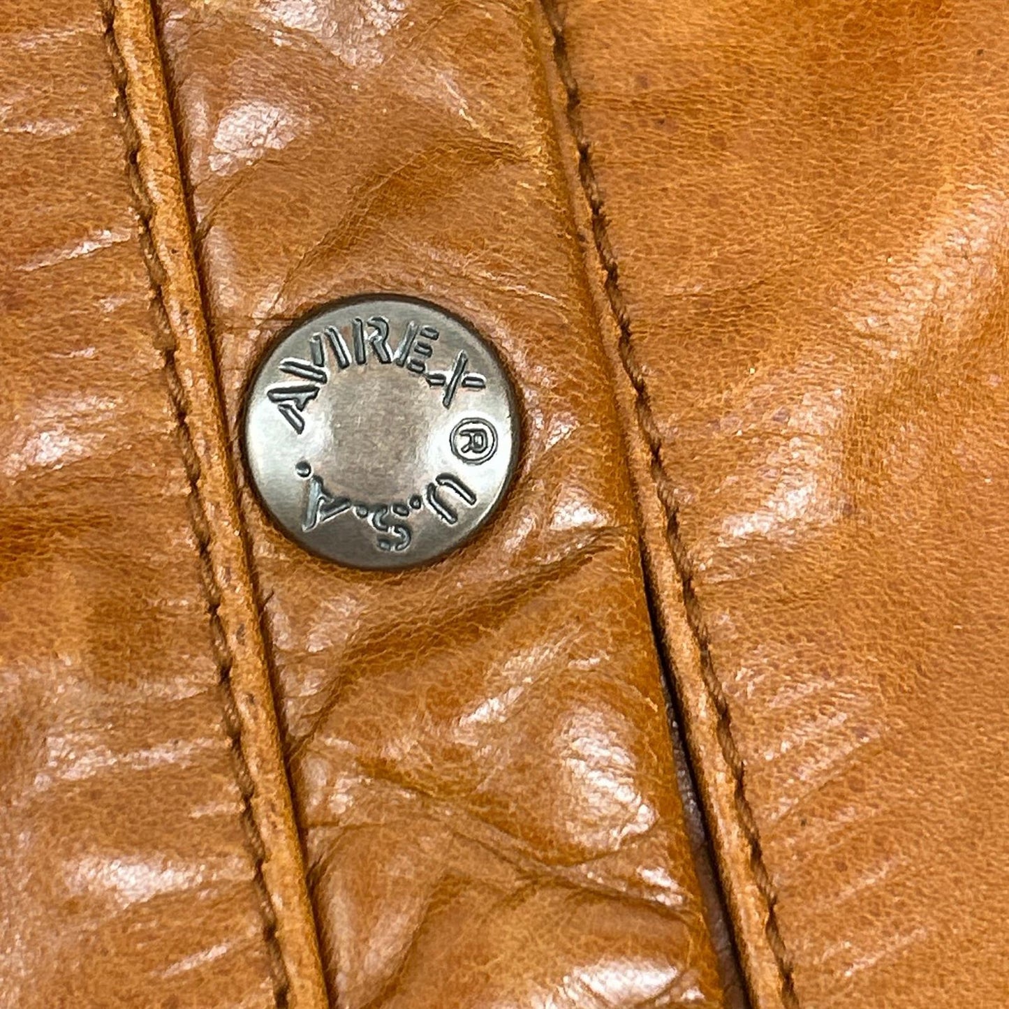 AVIREX Brown Horsehide Leather Jacket Size M