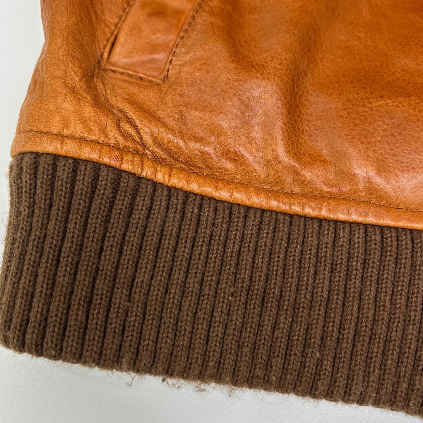 AVIREX Brown Horsehide Leather Jacket Size M