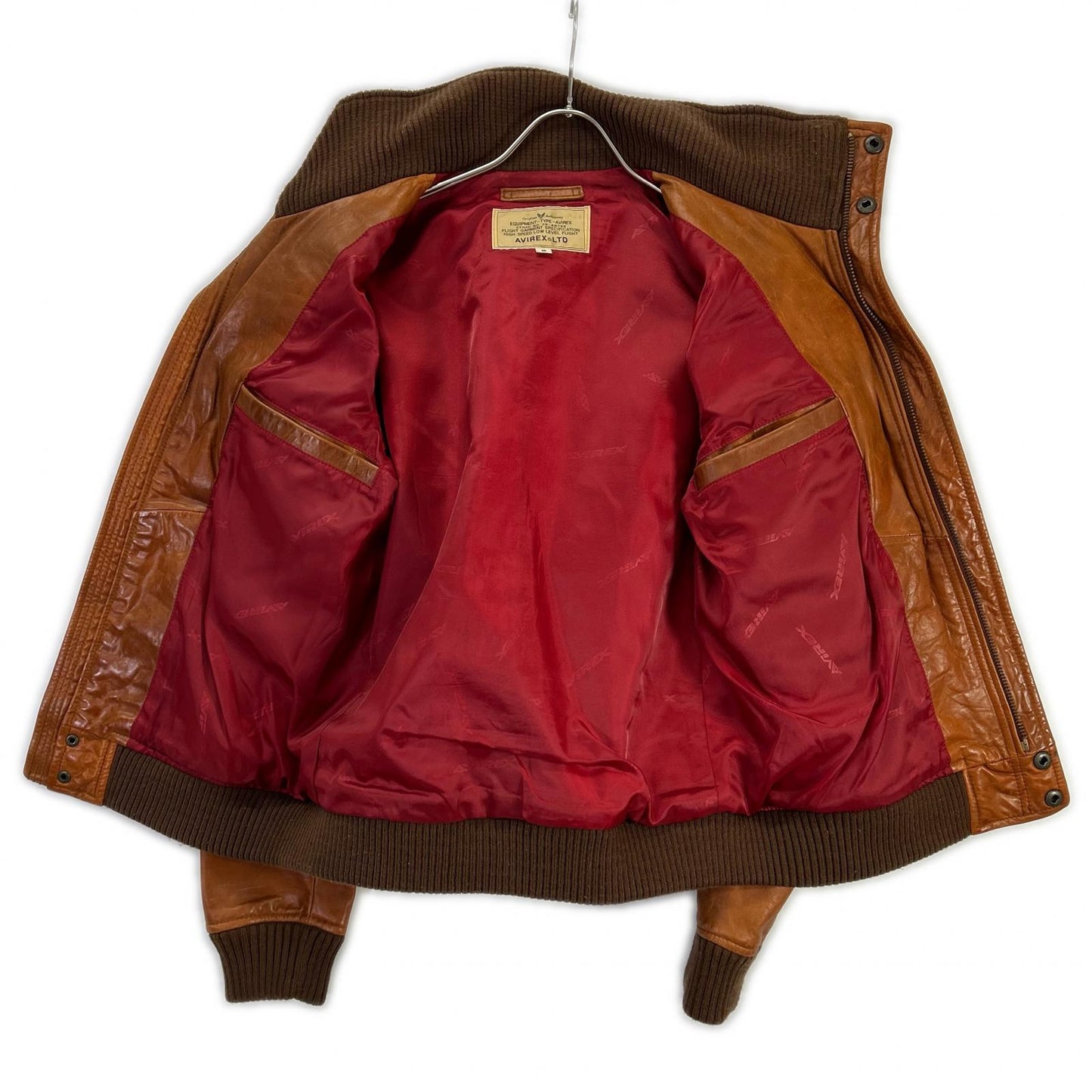 AVIREX Brown Horsehide Leather Jacket Size M