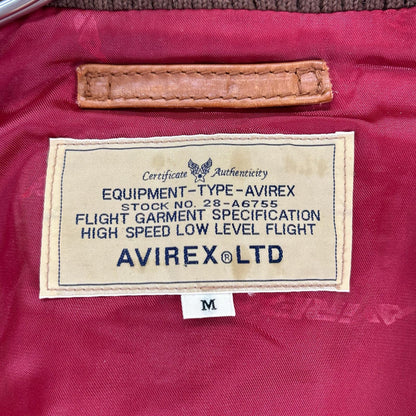 AVIREX Brown Horsehide Leather Jacket Size M