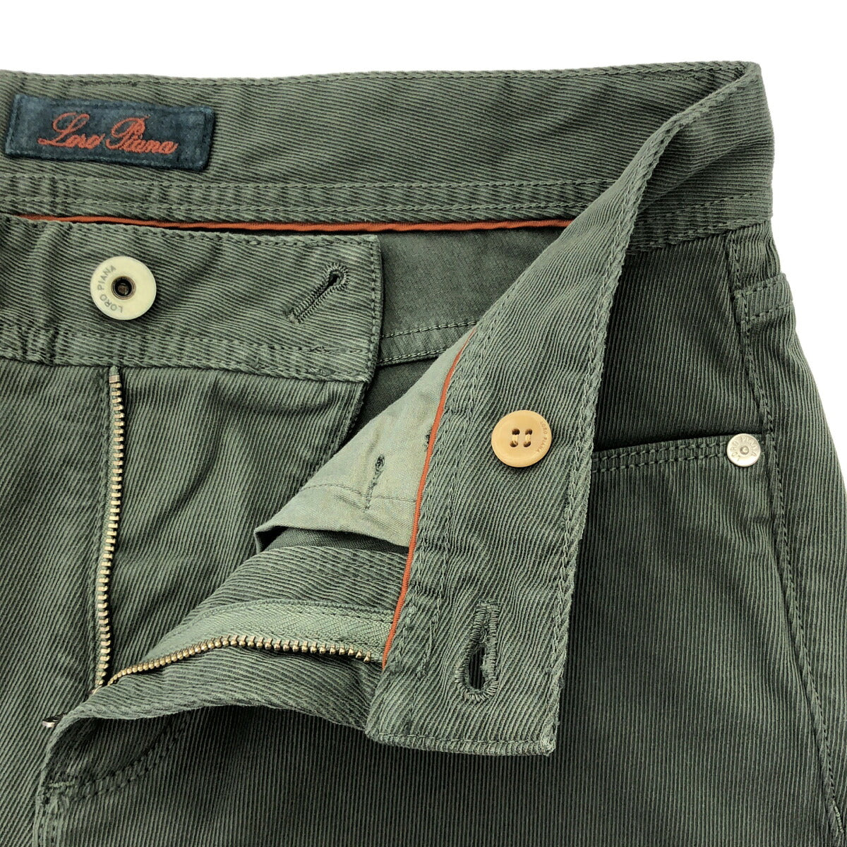 Loro Piana Khaki 5-Pocket Regular Pants Size 32