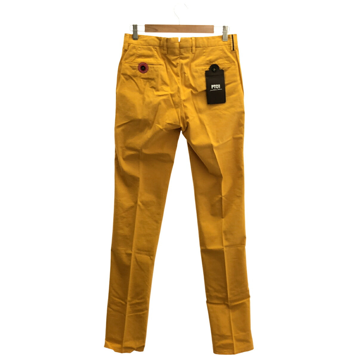 PT01 Yellow Stretch Slim Fit Pants Size 44