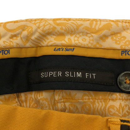 PT01 Yellow Stretch Slim Fit Pants Size 44