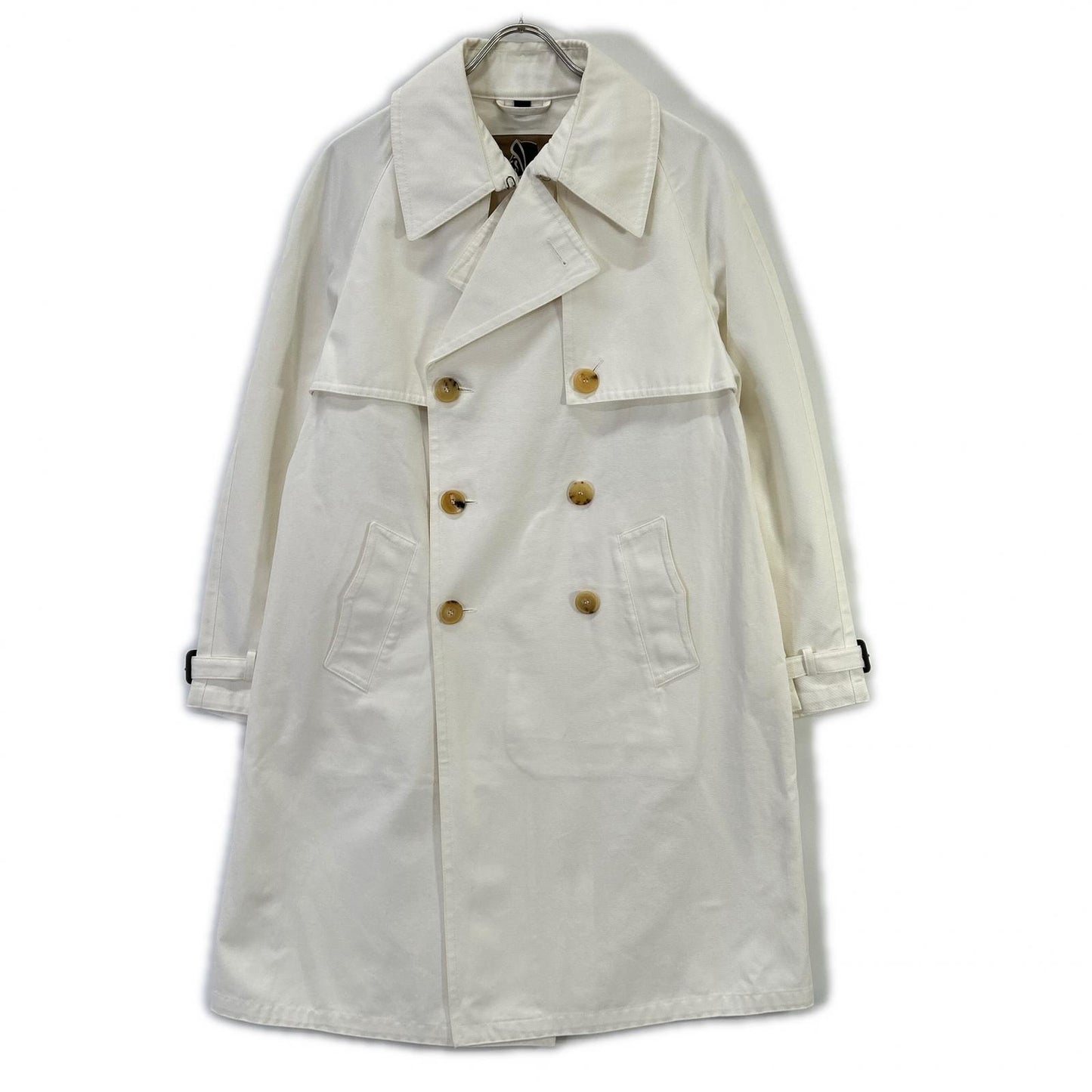 Sealup 11414/96191 White Cotton Trench Coat Size 46