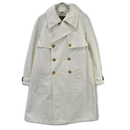 Sealup 11414/96191 White Cotton Trench Coat Size 46