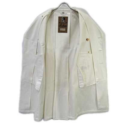 Sealup 11414/96191 White Cotton Trench Coat Size 46