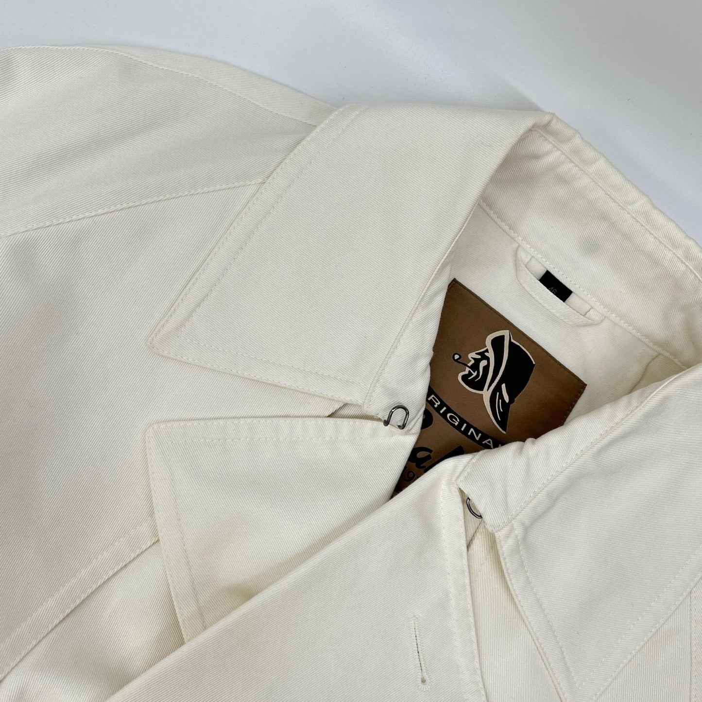 Sealup 11414/96191 White Cotton Trench Coat Size 46