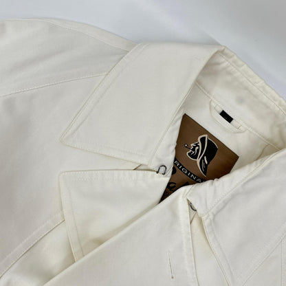 Sealup 11414/96191 White Cotton Trench Coat Size 46