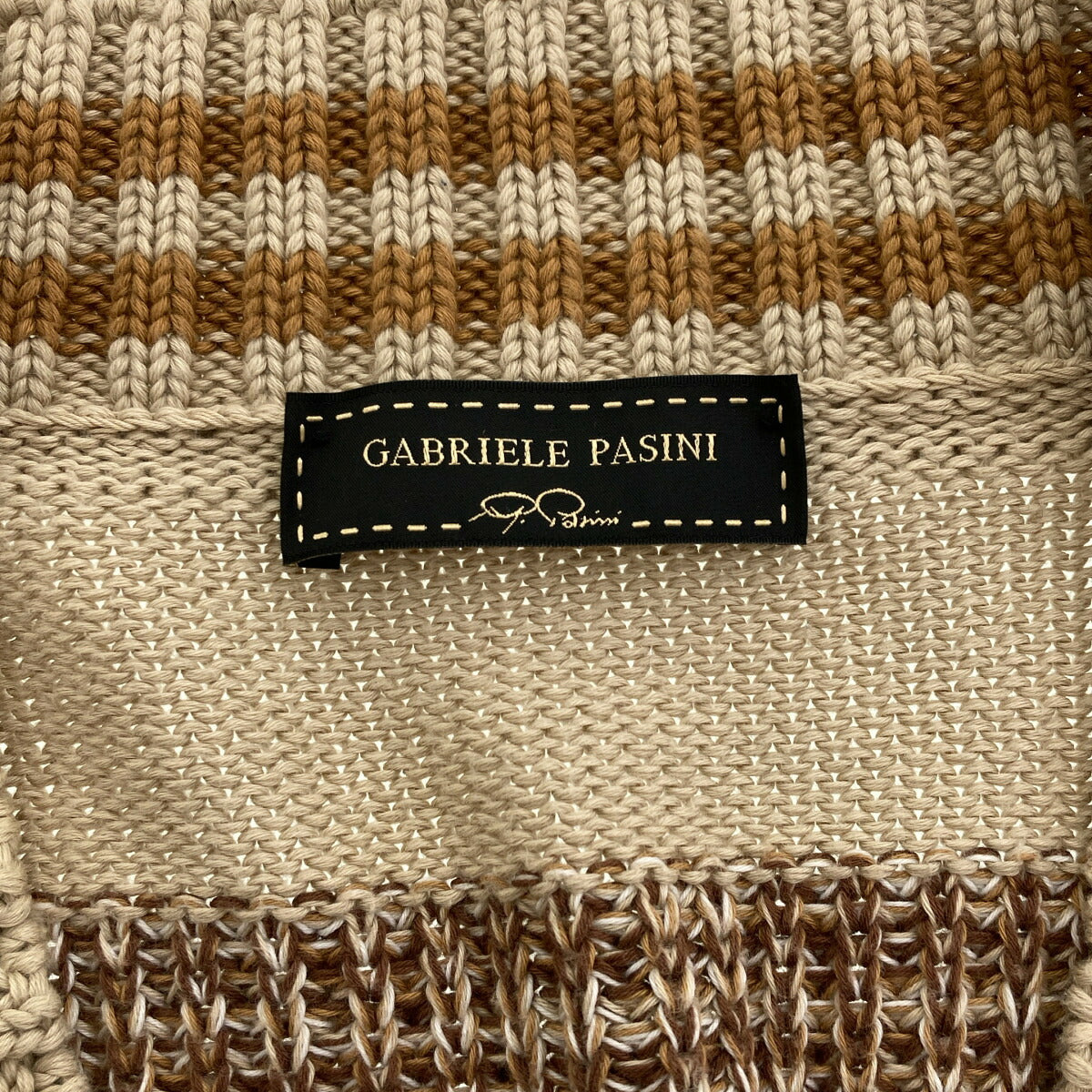 Gabriele Pasini Beige/Brown Cotton Cardigan Size M