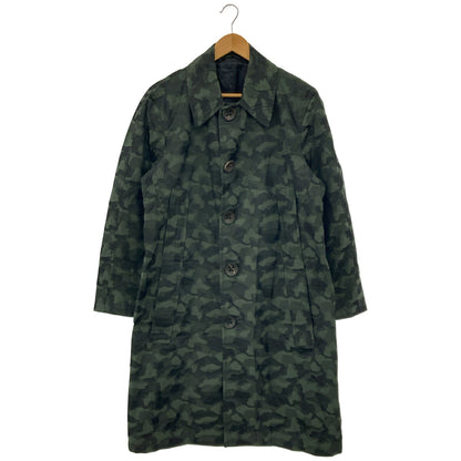 Gabriele Pasini Khaki Camo Stand Collar Nylon Coat Size 48