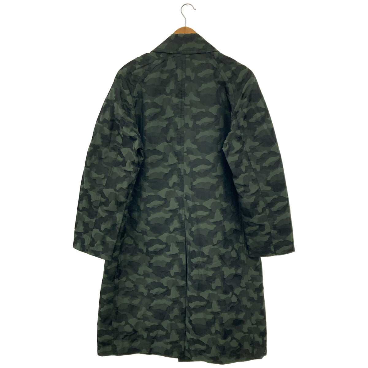 Gabriele Pasini Khaki Camo Stand Collar Nylon Coat Size 48
