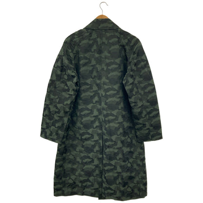 Gabriele Pasini Khaki Camo Stand Collar Nylon Coat Size 48