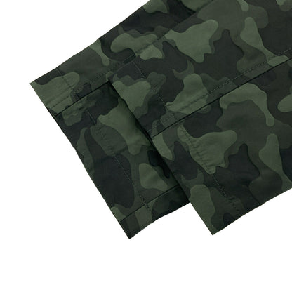 Gabriele Pasini Khaki Camo Stand Collar Nylon Coat Size 48