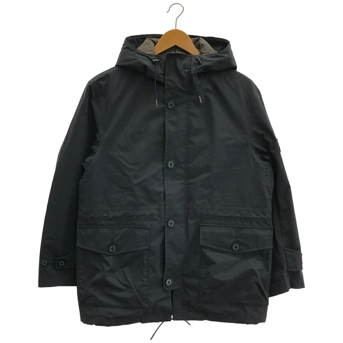 MACKINTOSH LONDON Navy Pertex Hooded Military Jacket Size 40