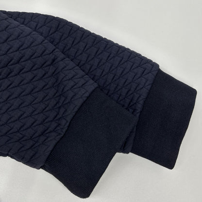 HERNO Navy Jacquard Felpa Zip Patch Nylon Size 50