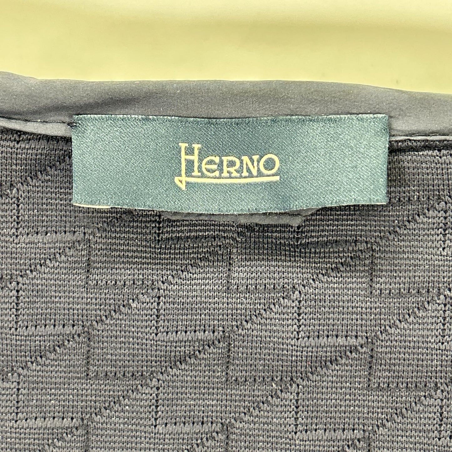 HERNO Navy Jacquard Felpa Zip Patch Nylon Size 50