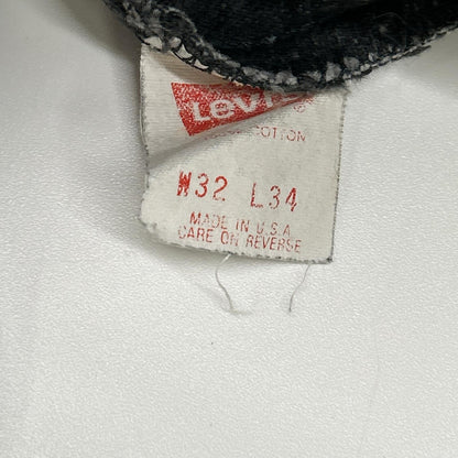 LEVI'S 90s Sulphur Black Tab 505 Zip Fly Jeans Size 32×34