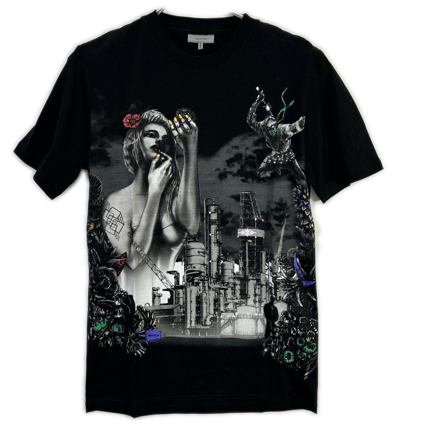 LANVIN Black The Refinery Crewneck S/S T-Shirt Size XS