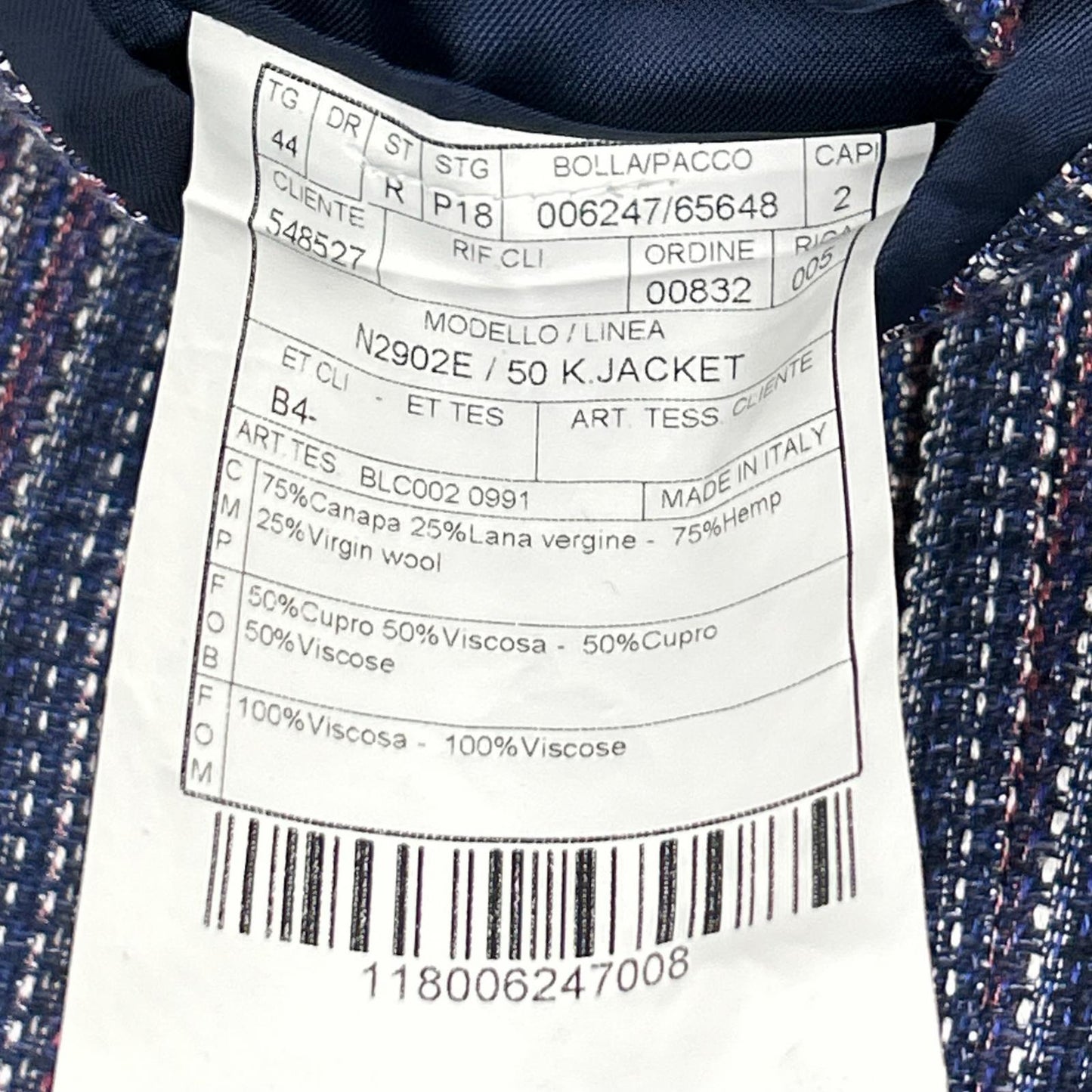 BOGLIOLI Multi-Color 2B Side Vent Tailored Blazer Size 44