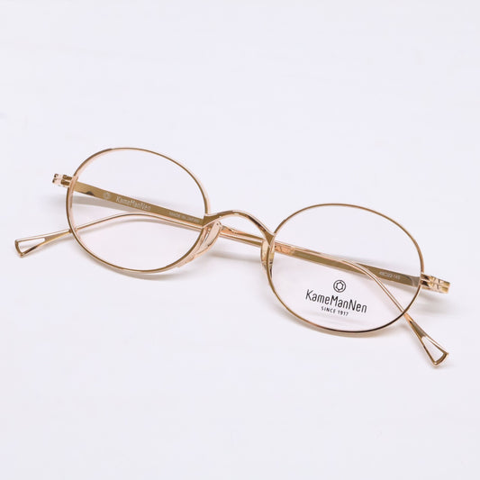 KameManNen KMN9918 Rose Gold Oval Glasses Size 48x22-145