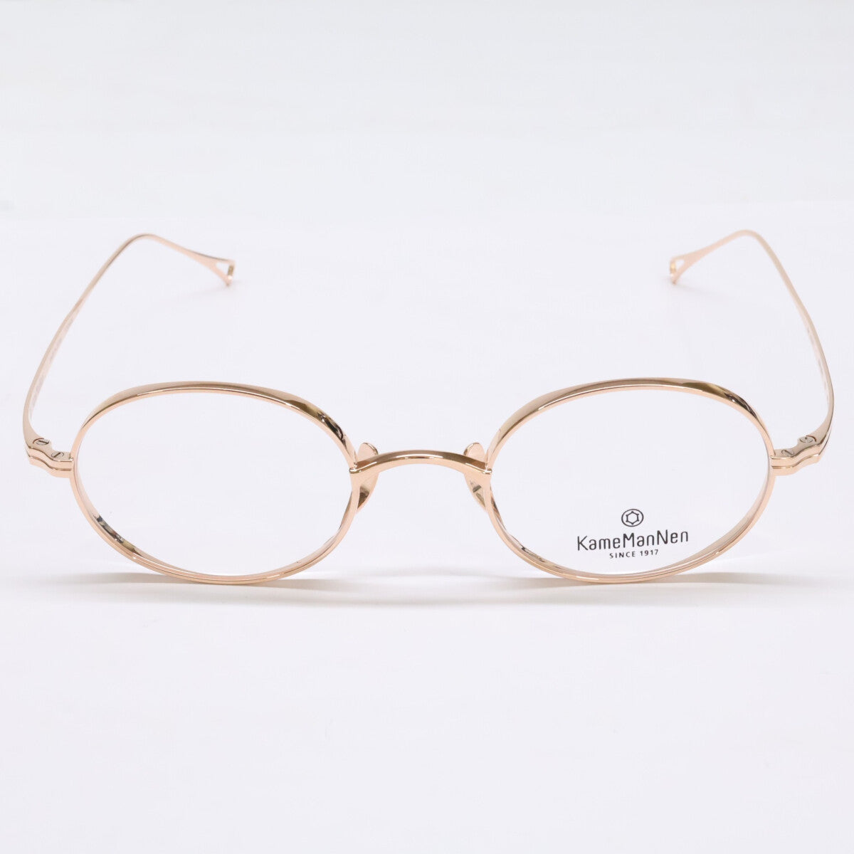 KameManNen KMN9918 Rose Gold Oval Glasses Size 48x22-145