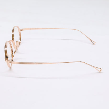 KameManNen KMN9918 Rose Gold Oval Glasses Size 48x22-145