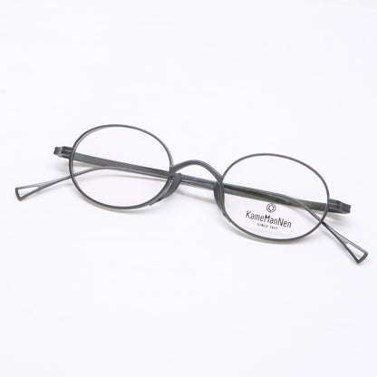 KameManNen KMN9918 MBK Titanium Oval Eyewear Size 45x22-145