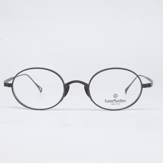 KameManNen KMN9918 MBK Titanium Oval Eyewear Size 48x22-145