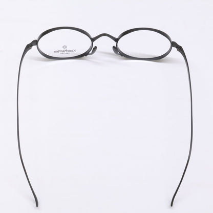 KameManNen KMN9918 MBK Titanium Oval Eyewear Size 48x22-145