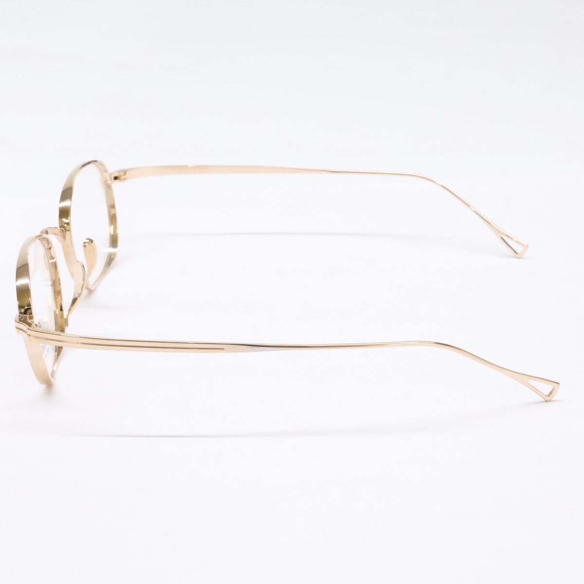 KameManNen KMN114 Gold Square Glasses Size 46x22-145