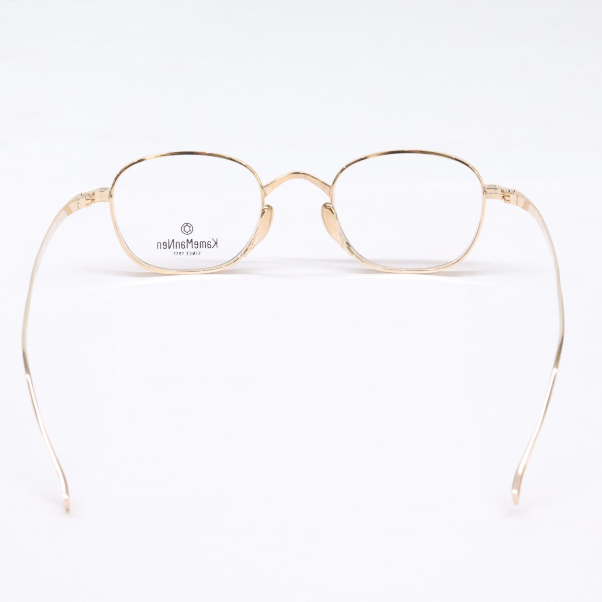 KameManNen KMN114 Gold Square Glasses Size 46x22-145