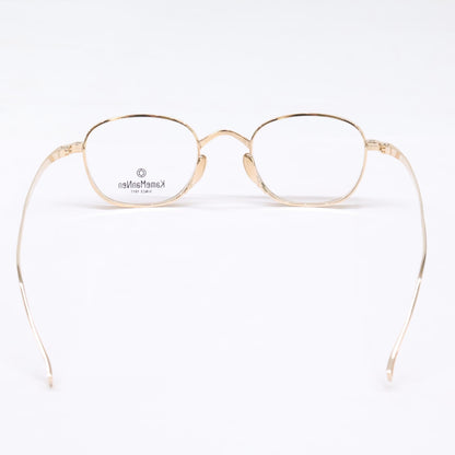 KameManNen KMN114 Gold Square Glasses Size 46x22-145