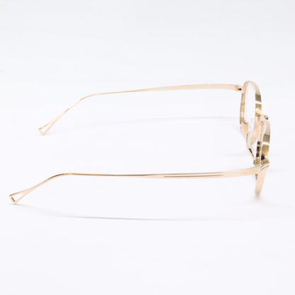 KameManNen KMN114 Gold Square Glasses Size 46x22-145