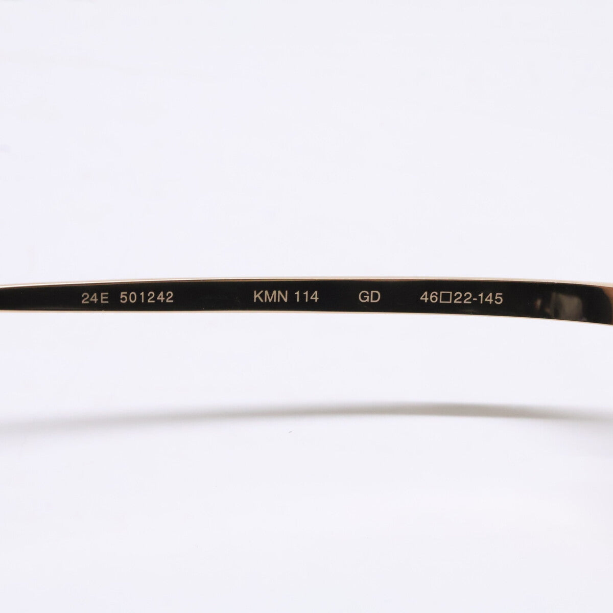 KameManNen KMN114 Gold Square Glasses Size 46x22-145