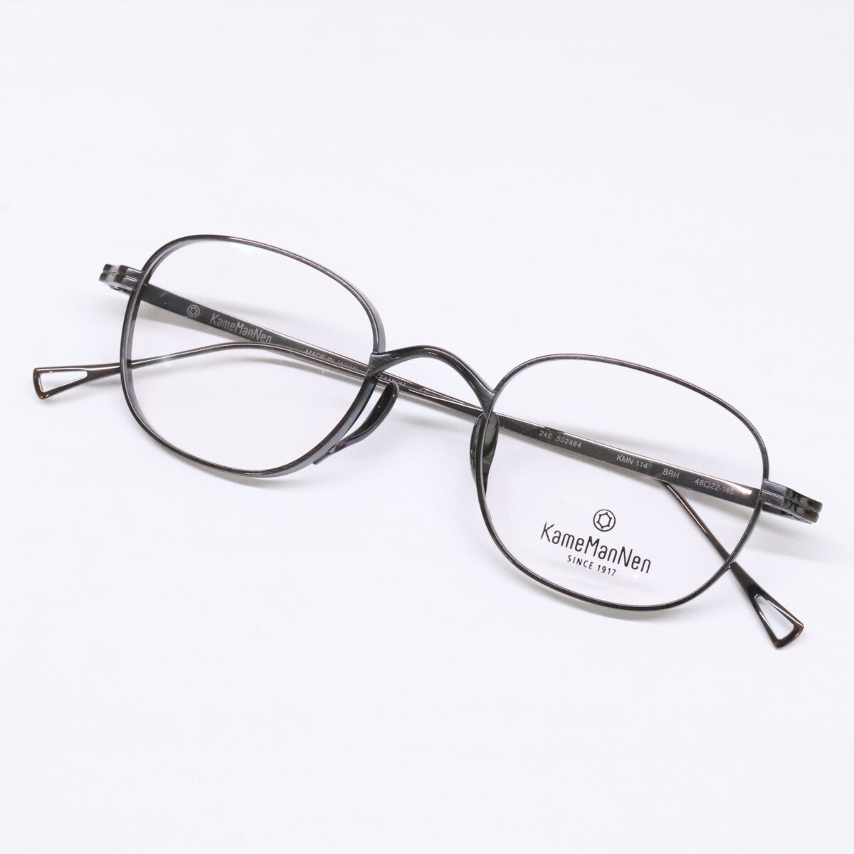 KameManNen KMN114 Brown Square Glasses Size 48x22-145