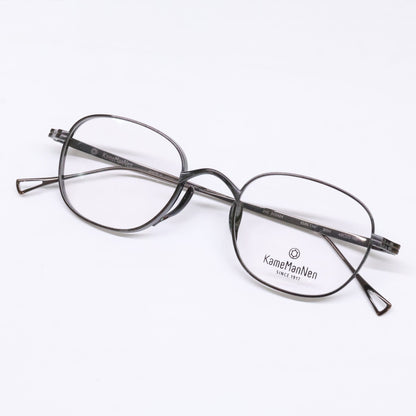 KameManNen KMN114 Brown Square Glasses Size 48x22-145