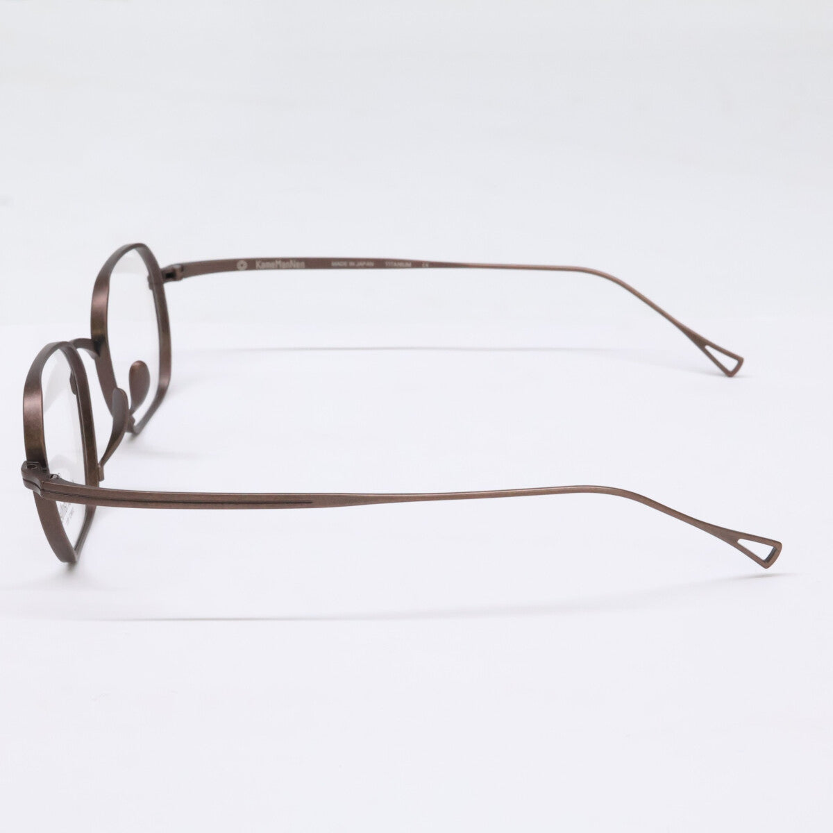 KameManNen KMN9917 Metal Octagon Damage Brown Glasses Size 47x21-145