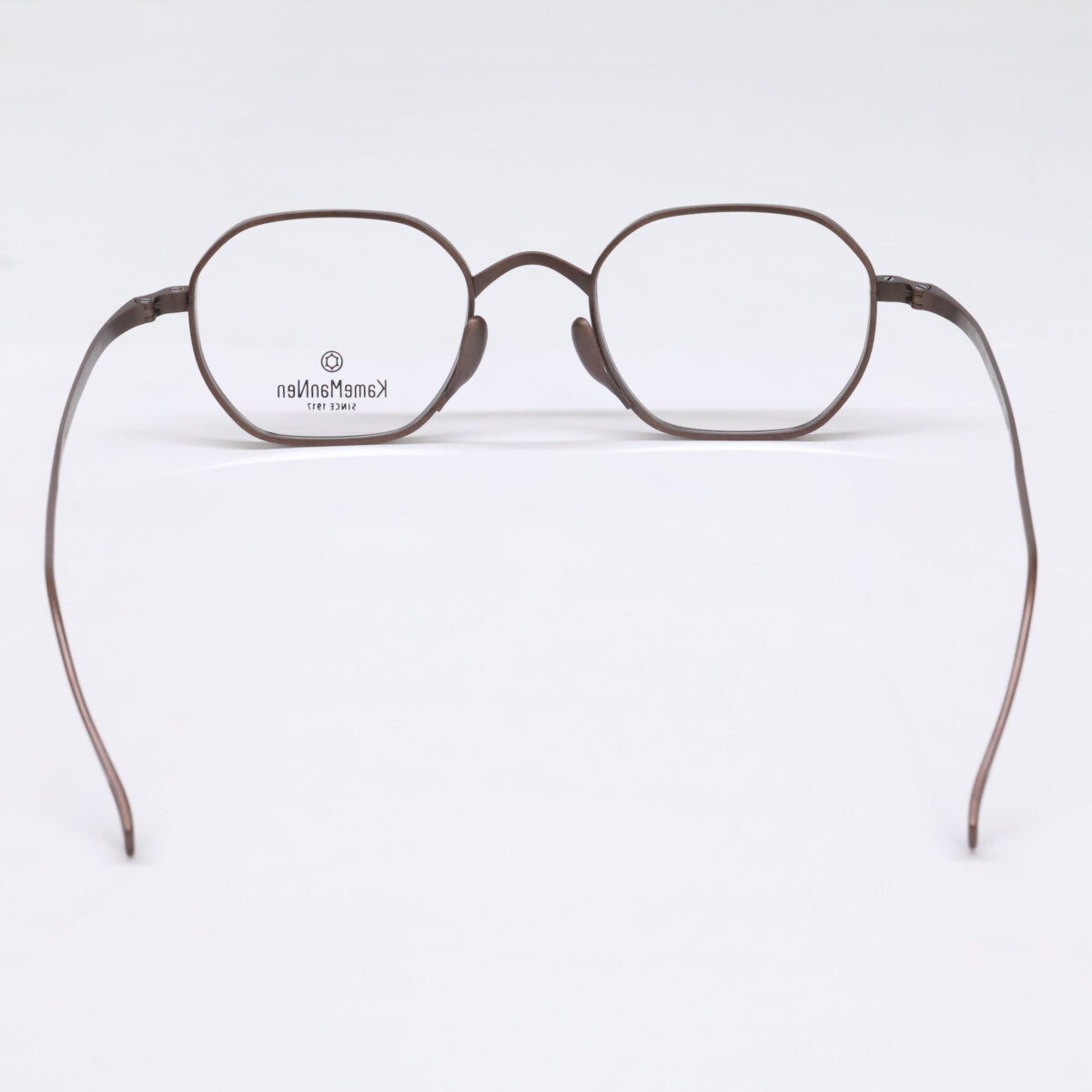KameManNen KMN9917 Metal Octagon Damage Brown Glasses Size 47x21-145