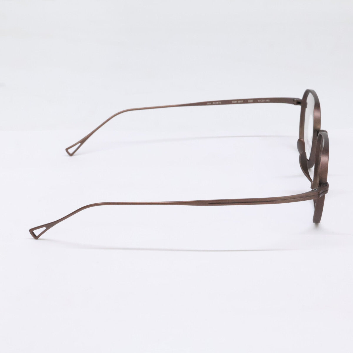 KameManNen KMN9917 Metal Octagon Damage Brown Glasses Size 47x21-145