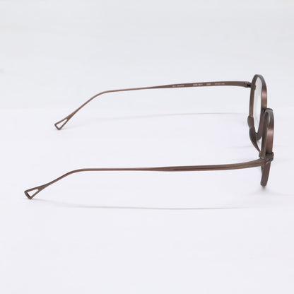 KameManNen KMN9917 Metal Octagon Damage Brown Glasses Size 47x21-145