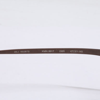 KameManNen KMN9917 Metal Octagon Damage Brown Glasses Size 47x21-145