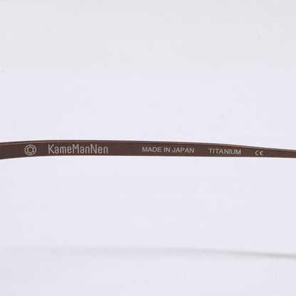 KameManNen KMN9917 Metal Octagon Damage Brown Glasses Size 47x21-145