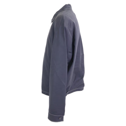 PRADA Black Back Triangle Wool Zip-Up Jacket Size L